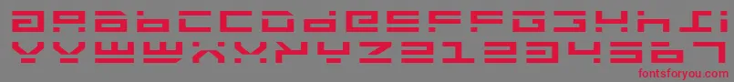 フォントRocketTypeExpanded – 赤い文字の灰色の背景