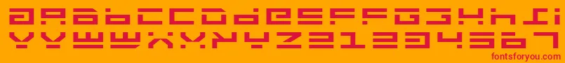RocketTypeExpanded Font – Red Fonts on Orange Background