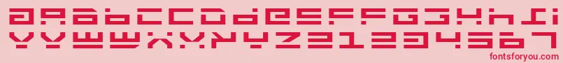 フォントRocketTypeExpanded – ピンクの背景に赤い文字