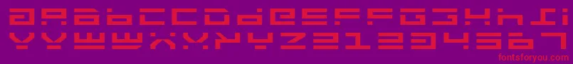 フォントRocketTypeExpanded – 紫の背景に赤い文字