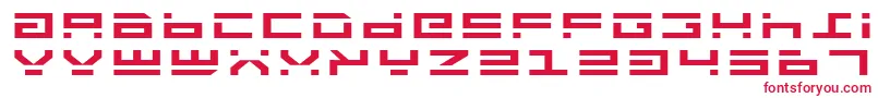 フォントRocketTypeExpanded – 白い背景に赤い文字