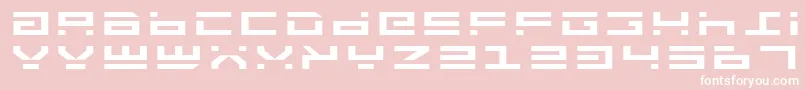 RocketTypeExpanded-fontti – valkoiset fontit vaaleanpunaisella taustalla