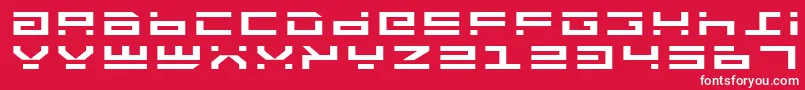Шрифт RocketTypeExpanded – белые шрифты на красном фоне