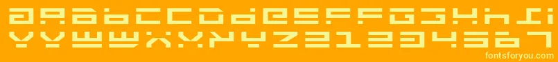 Шрифт RocketTypeExpanded – жёлтые шрифты на оранжевом фоне