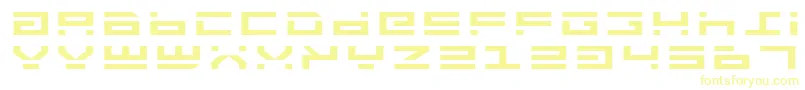 RocketTypeExpanded-Schriftart – Gelbe Schriften auf weißem Hintergrund