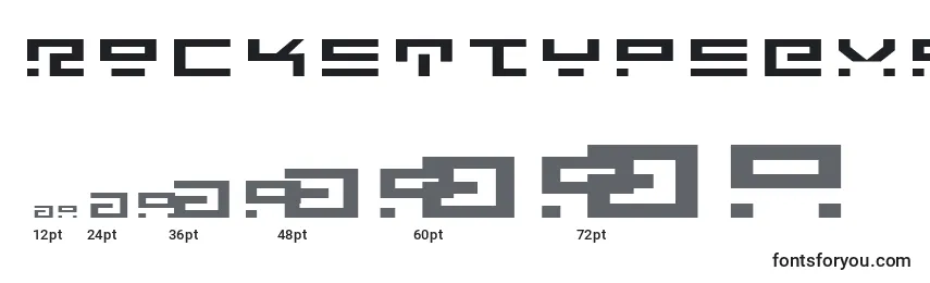 RocketTypeExpanded Font Sizes