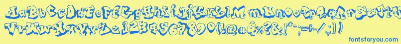 FromStreetArt Font – Blue Fonts on Yellow Background