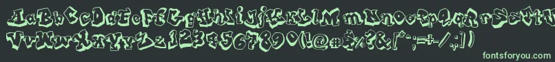 FromStreetArt Font – Green Fonts on Black Background