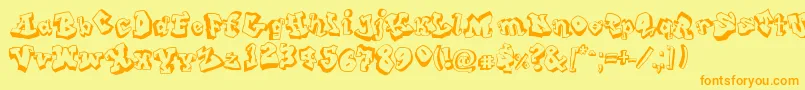 FromStreetArt Font – Orange Fonts on Yellow Background