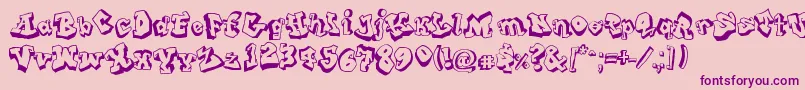 FromStreetArt Font – Purple Fonts on Pink Background