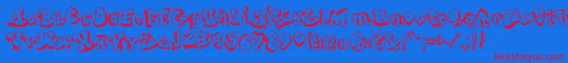 FromStreetArt Font – Red Fonts on Blue Background