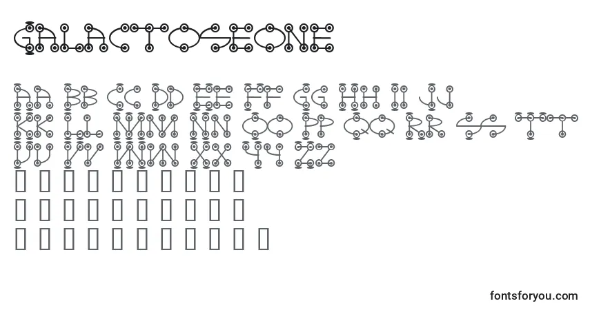 Schriftart Galactoseone – Alphabet, Zahlen, spezielle Symbole