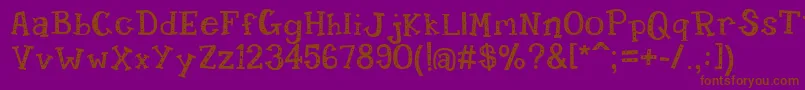 Candy Randy Font – Brown Fonts on Purple Background
