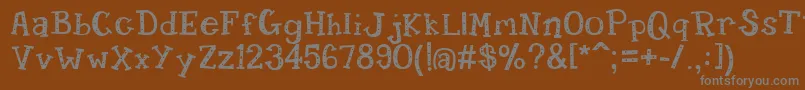 Candy Randy Font – Gray Fonts on Brown Background