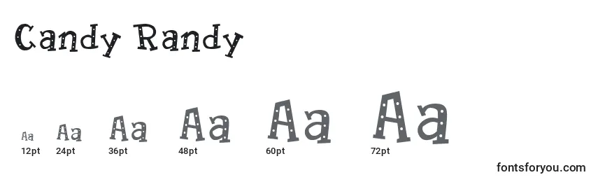 Candy Randy Font Sizes