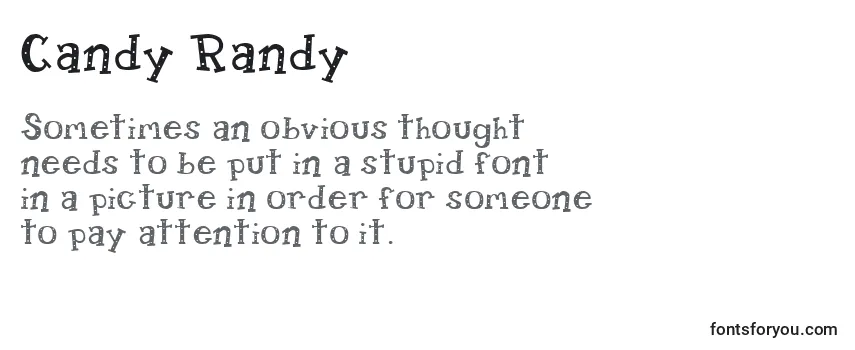 Schriftart Candy Randy