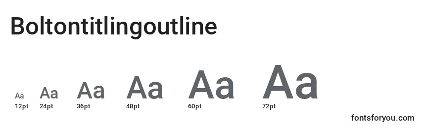 Размеры шрифта Boltontitlingoutline