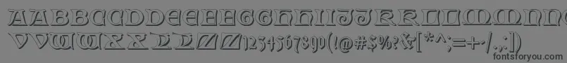 FabliauxShadow-Schriftart – Schwarze Schriften auf grauem Hintergrund