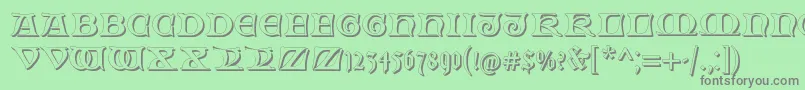 FabliauxShadow Font – Gray Fonts on Green Background