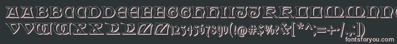FabliauxShadow Font – Pink Fonts on Black Background