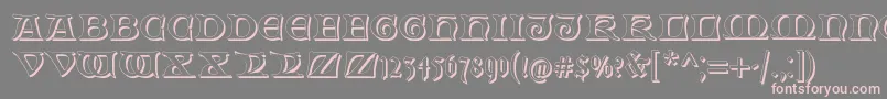 FabliauxShadow Font – Pink Fonts on Gray Background