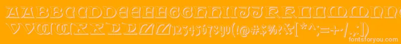 FabliauxShadow Font – Pink Fonts on Orange Background