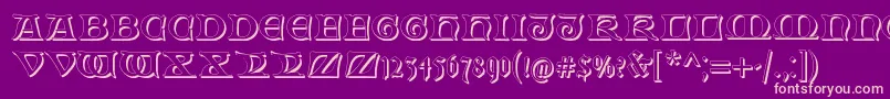 FabliauxShadow Font – Pink Fonts on Purple Background