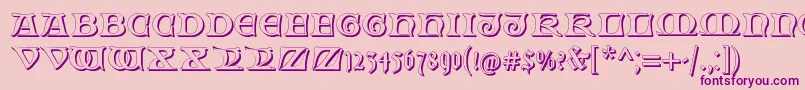 FabliauxShadow Font – Purple Fonts on Pink Background
