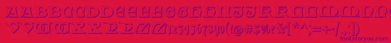 FabliauxShadow Font – Purple Fonts on Red Background