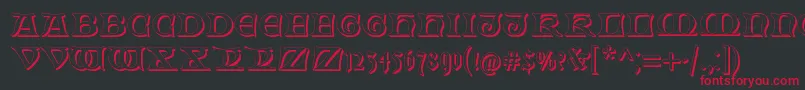 Шрифт FabliauxShadow – красные шрифты на чёрном фоне