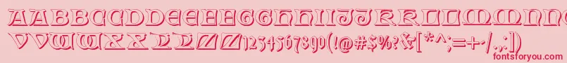 FabliauxShadow Font – Red Fonts on Pink Background