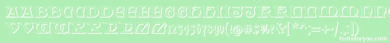 FabliauxShadow Font – White Fonts on Green Background