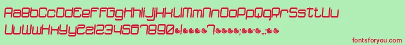 Dnfr Font – Red Fonts on Green Background