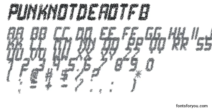 Schriftart PunkNotDeadTfb – Alphabet, Zahlen, spezielle Symbole