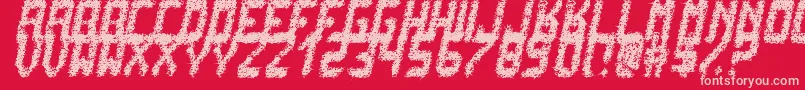fuente PunkNotDeadTfb – Fuentes Rosadas Sobre Fondo Rojo