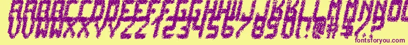 PunkNotDeadTfb Font – Purple Fonts on Yellow Background