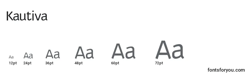 Размеры шрифта Kautiva