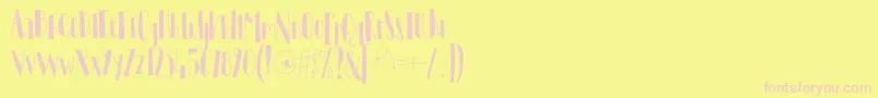 フォントTantamountDemo – ピンクのフォント、黄色の背景