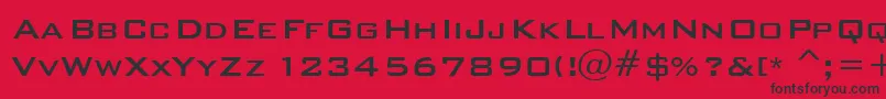 フォントBankrus – 赤い背景に黒い文字