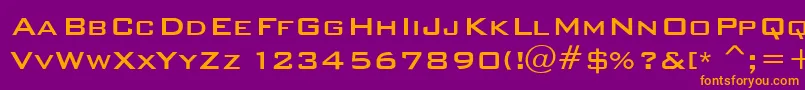 Шрифт Bankrus – оранжевые шрифты на фиолетовом фоне