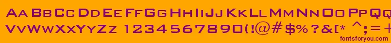 Bankrus Font – Purple Fonts on Orange Background