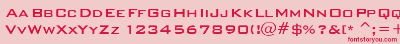 Bankrus Font – Red Fonts on Pink Background