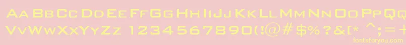 フォントBankrus – 黄色のフォント、ピンクの背景