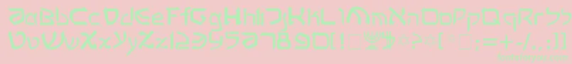 More about Rashela Font Rashela Font – Green Fonts on Pink Background