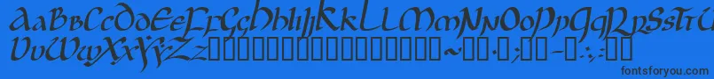 Jgjui Font – Black Fonts on Blue Background