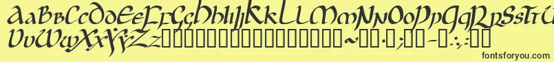 Jgjui Font – Black Fonts on Yellow Background