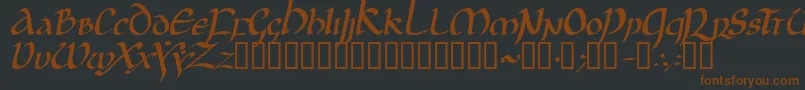 Jgjui Font – Brown Fonts on Black Background