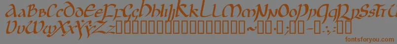 Jgjui Font – Brown Fonts on Gray Background