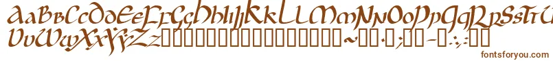 Jgjui Font – Brown Fonts on White Background