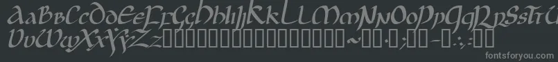 Jgjui Font – Gray Fonts on Black Background